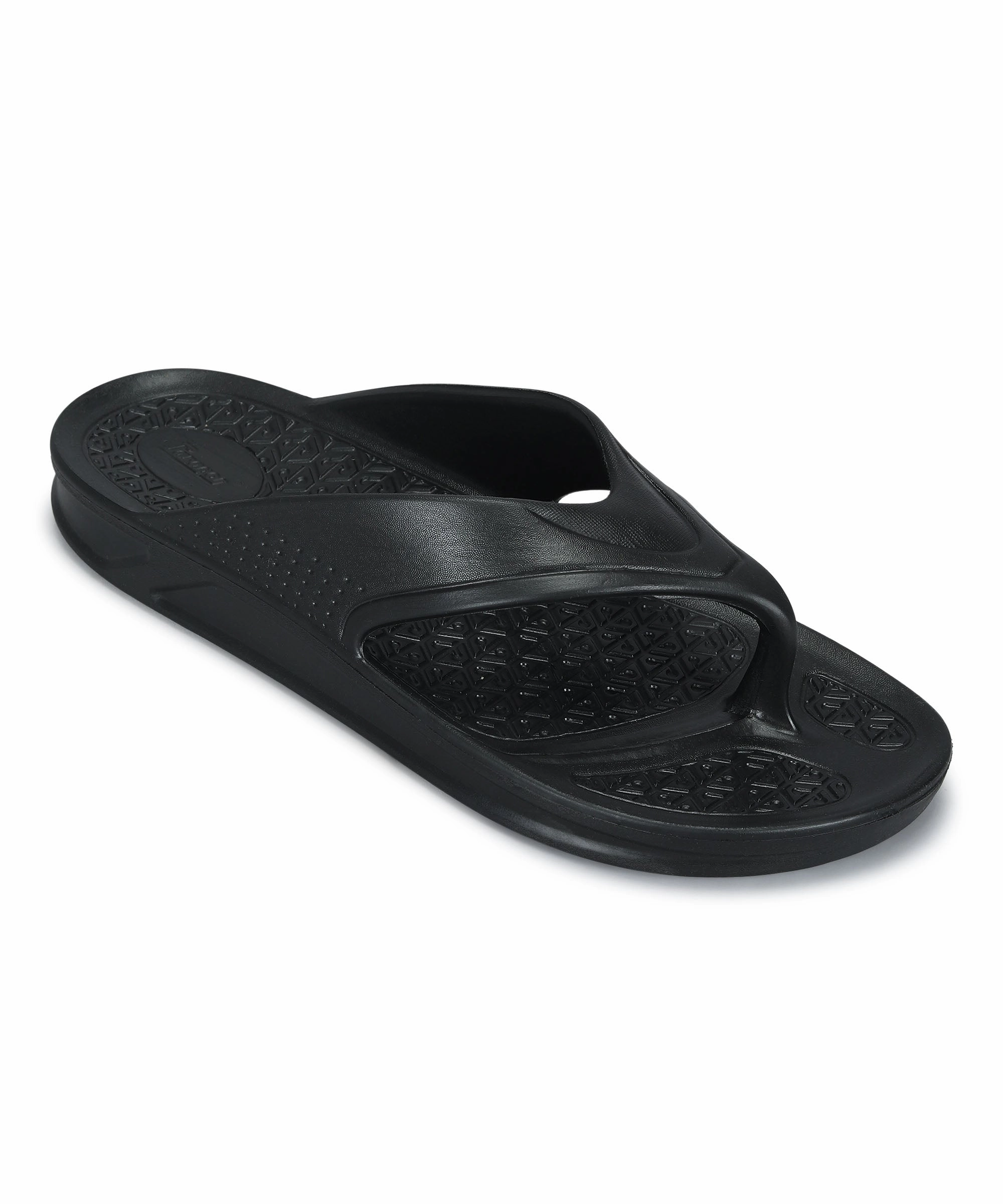 Designed Flip Flops Paragon Men's Black Slippers | Comfortable Everyday Use Slippers