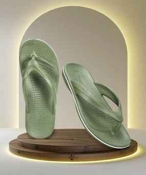 Pack Of Flip Flops For Wedding Paragon Men's Lightweight Olive Green Flip Flops for Everyday Use