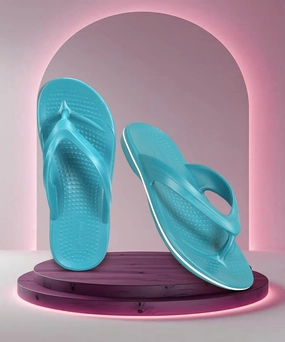 Paragon Men's Lightweight Teal Blue Flip Flops for Everyday Use Flip Flops Platform