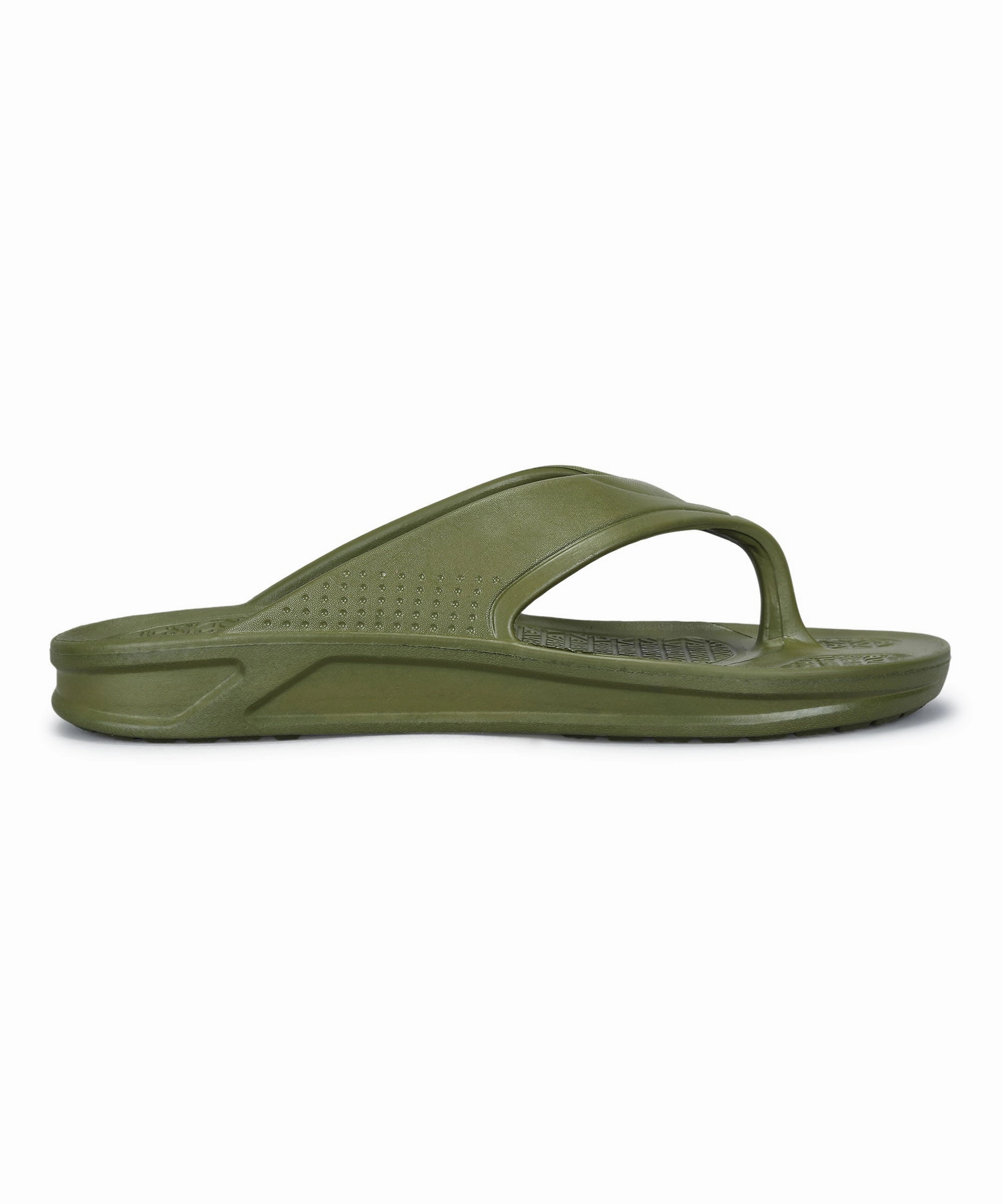Paragon Men's Olive Green Slippers | Comfortable Everyday Use Slippers Yellow Box Flip Flops