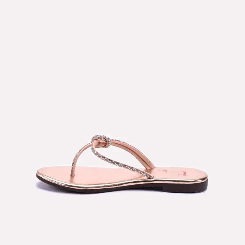 Peach Casual Slippers For Girls 0730328 Cozy Flat Shoes