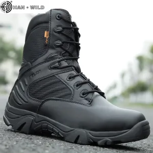 Monster High Boots Military Tactical Mens Boots Special Force Leather Waterproof Desert Combat Ankle Boot Army Work Shoes Plus Size 39-47