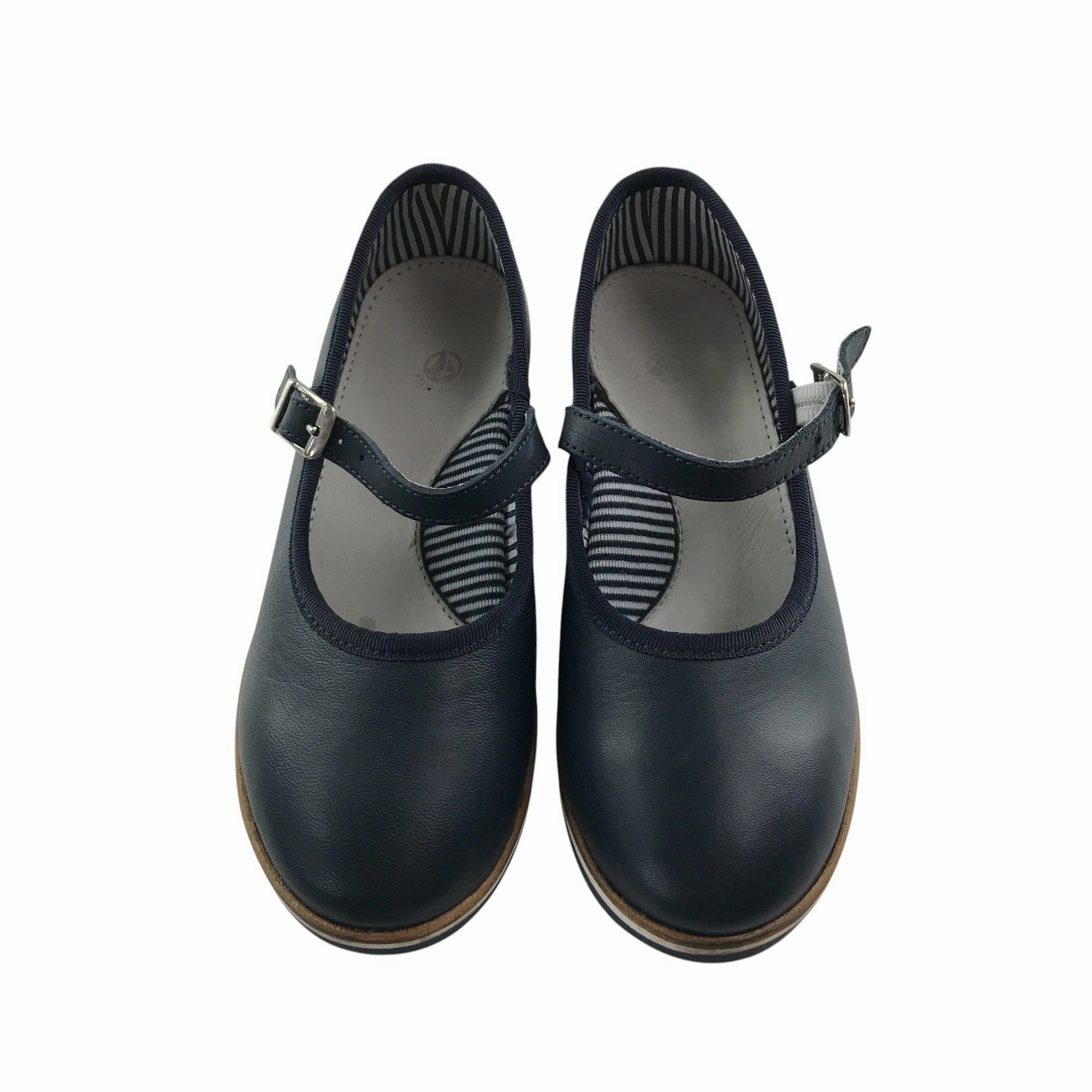 Petit Bateau mary janes shoe size 12.5 junior navy leather with strap Best Casual Shoes For Standing All Day