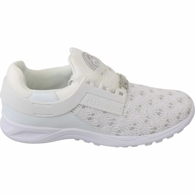 Philipp Plein White Polyester Casual Sneakers Shoes Cool Casual Shoes