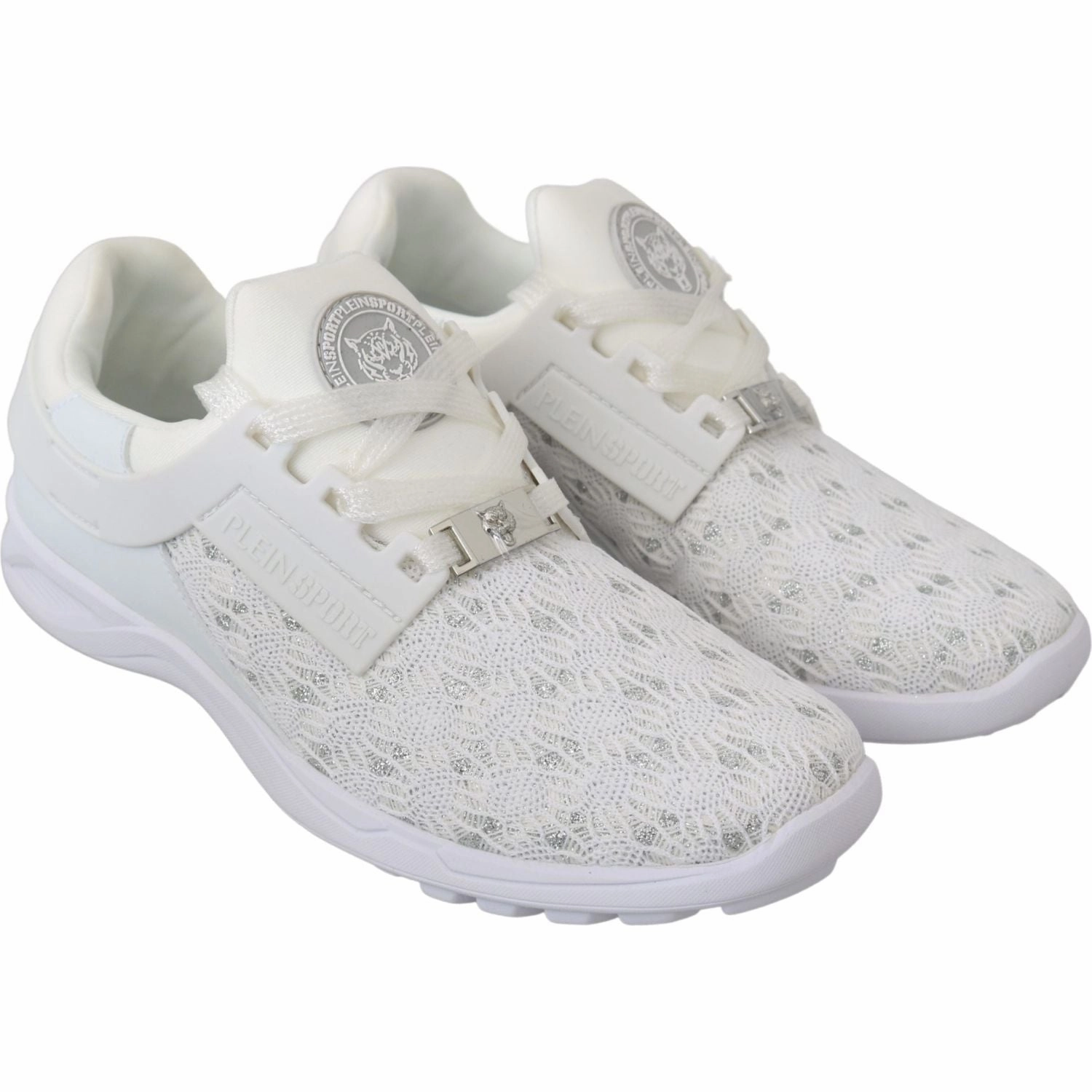 Philipp Plein White Polyester Casual Sneakers Shoes Blazer Low '77 Jumbo Casual Shoes