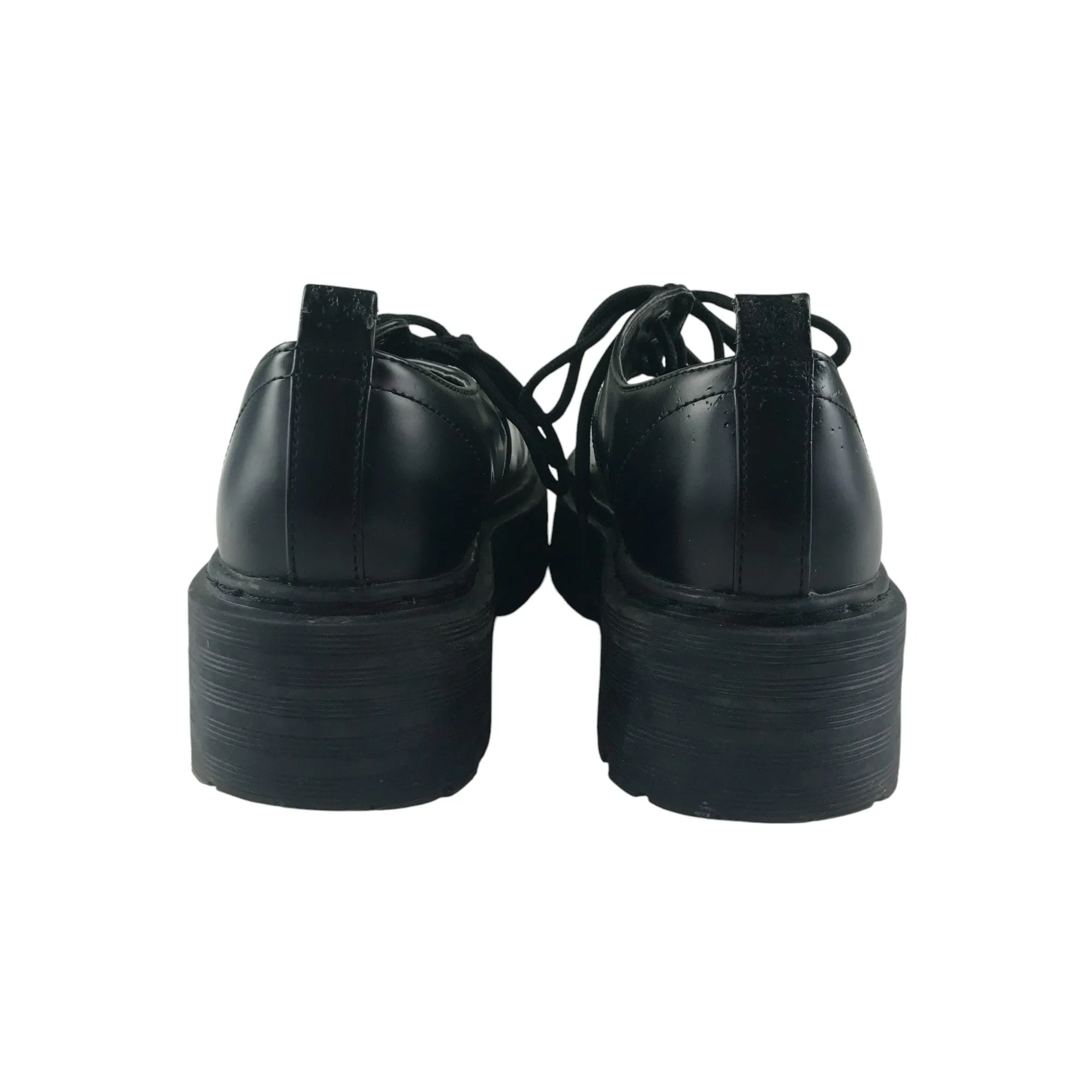 Golf Shoes Casual Primark shoes shoe size 3 black synthetic leather chunky low tops with laces