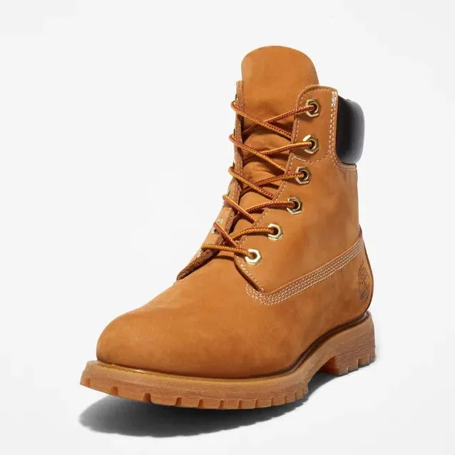 Timberland Timberland Women's 6-inch Premium Waterproof Boots - Wheat Nubuck Slip Resistant Non Waterproof Kitchen Shoes