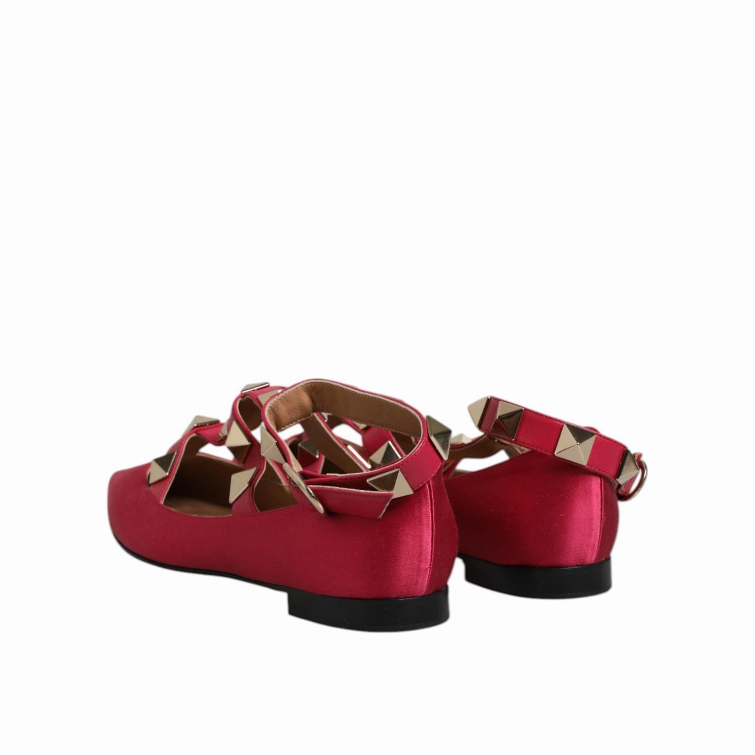 Running In Flat Shoes Prosperine Red Gold Studded Pointed Toe Ballet Flats Shoes