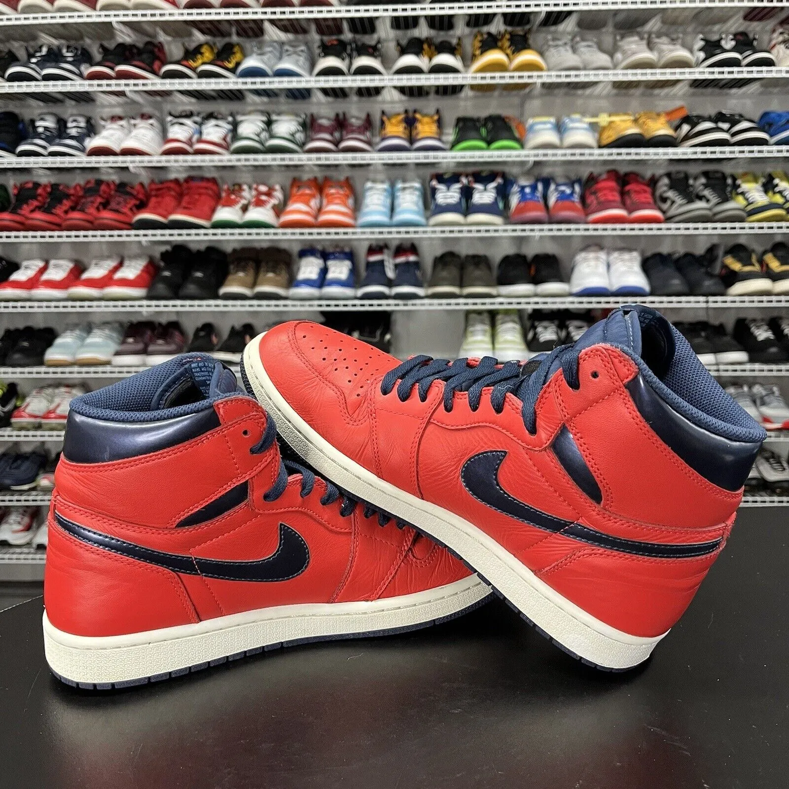 Nike Air Jordan 1 Retro OG High David Letterman 555088-606 Men's Size 10 Asics Usa Tennis Shoes