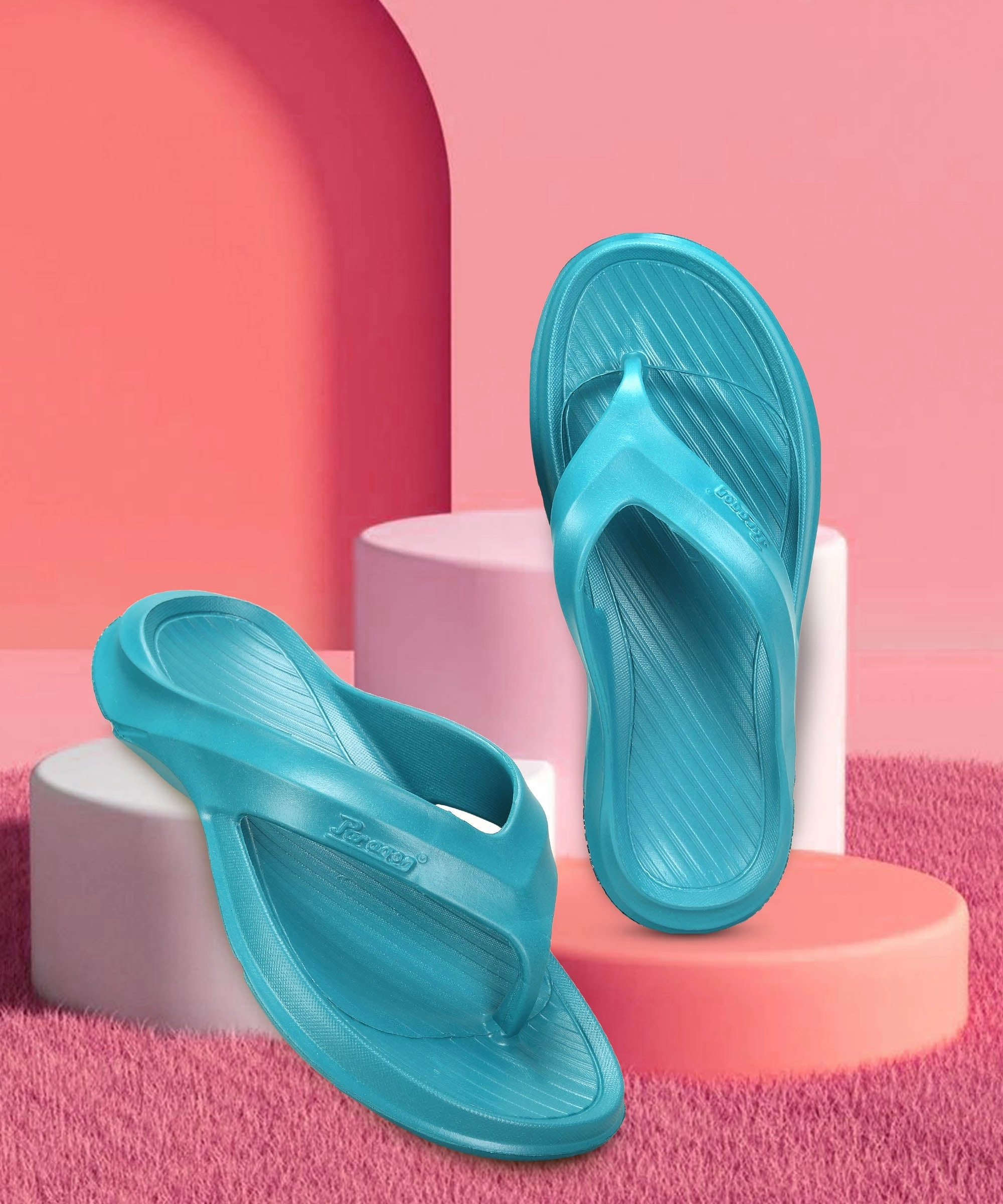 Waterproof Beach Flip Flops Paragon Men's Lightweight Teal Blue Flip Flops for Everyday Use