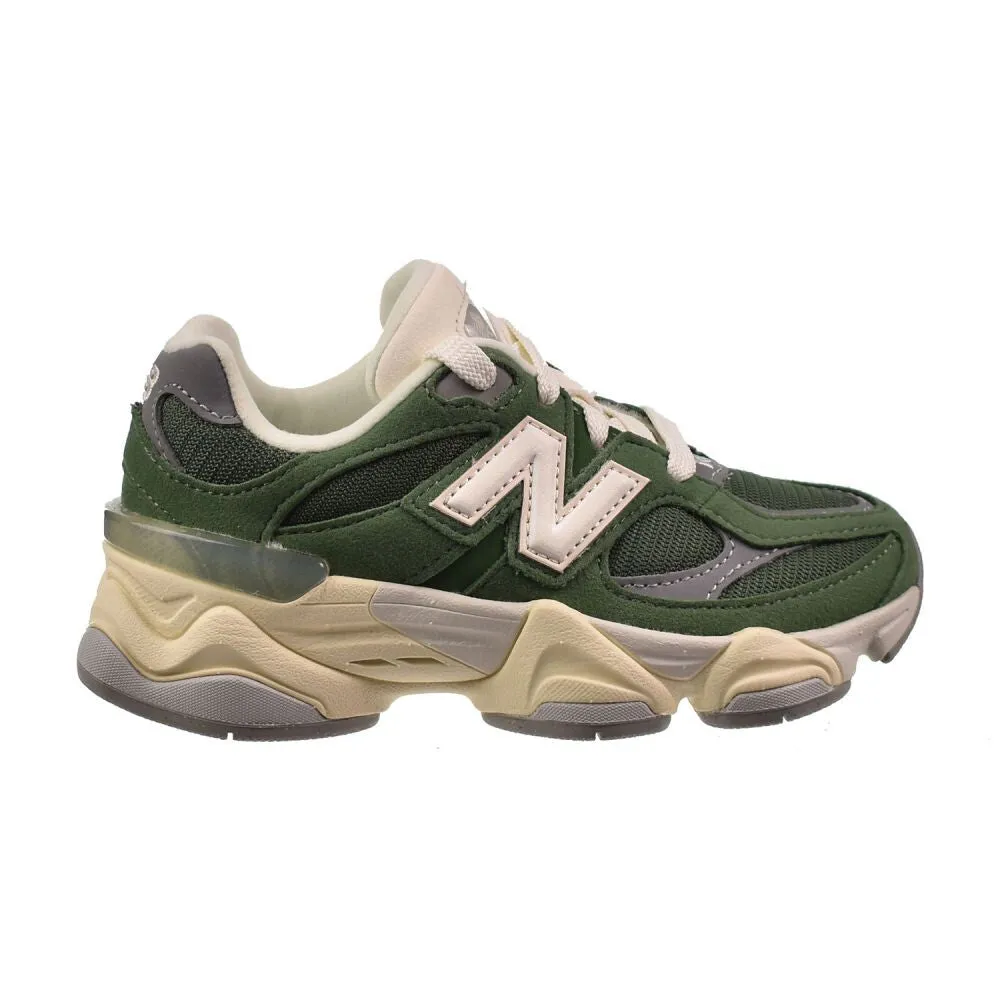 New Balance 9060 Little Kids' Shoes Green/Beige pc9060-vg Ivory Sneakers