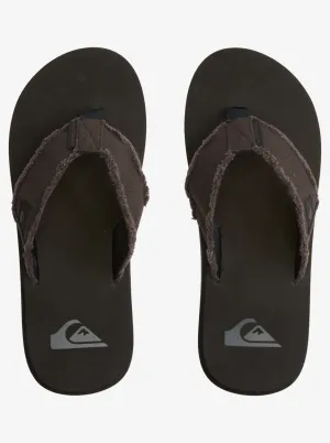Apma Flip Flops Quiksilver Mens Monkey Abyss Sandals - Black/Black/Brown