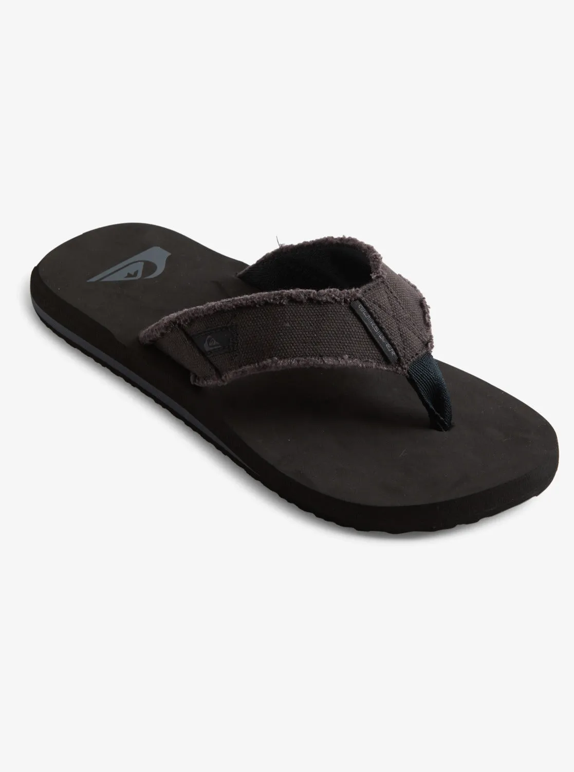 Chaco Leather Flip Flops Quiksilver Mens Monkey Abyss Sandals - Black/Black/Brown