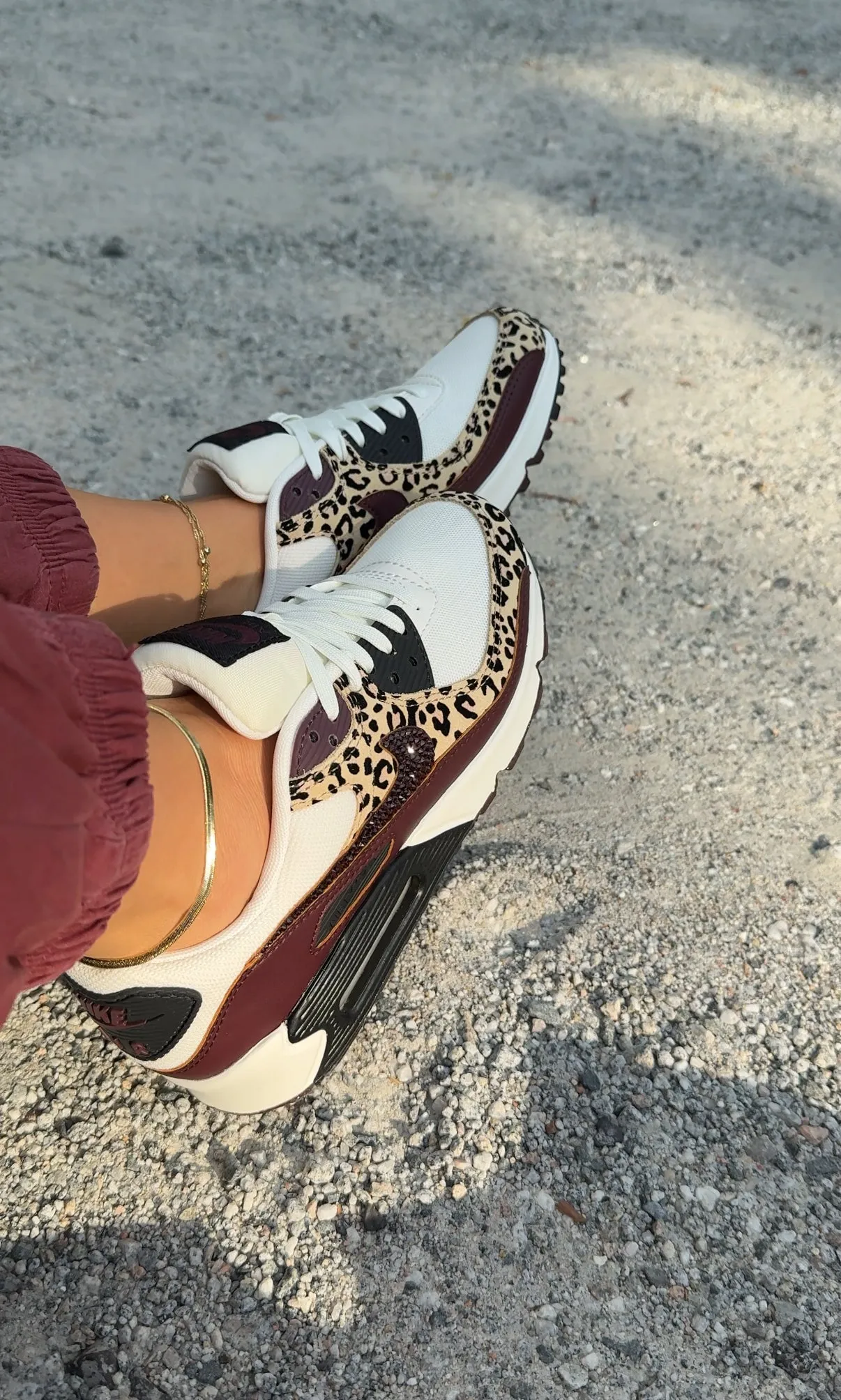 Adidas Shoes Review RARE Fall Leopard Animal Print Swarovski Womens Nike Air Max 90