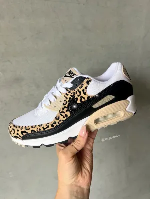 Adidas Cloudfoam Pure 2.0 Shoes RARE Leopard Animal Print Swarovski Womens Nike Air Max 90