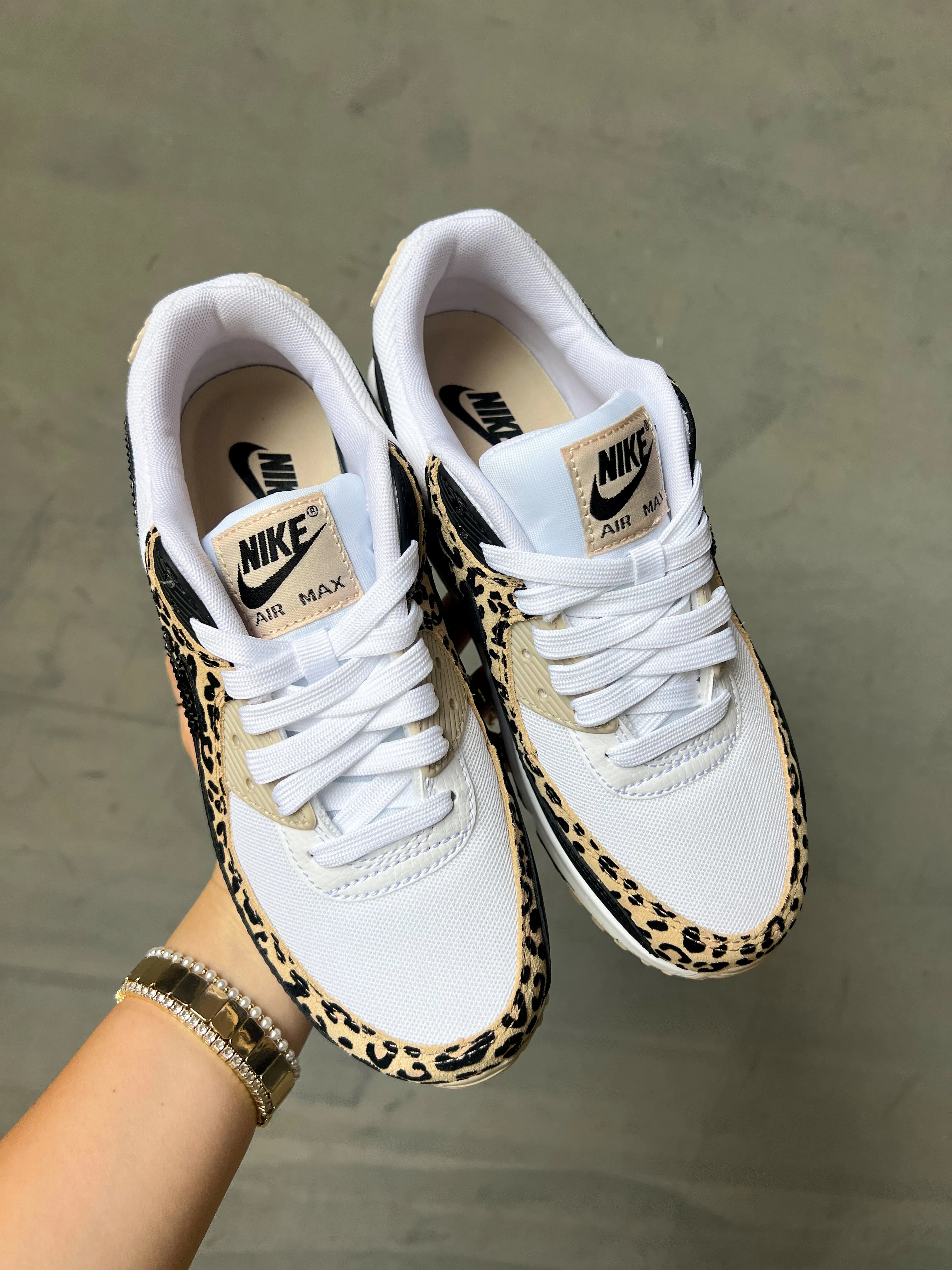 Adidas Wide Skate Shoes RARE Leopard Animal Print Swarovski Womens Nike Air Max 90