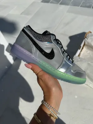 Adidas Spzl Shoes RARE Mermaid Swarovski Womens Air Jordan Retro 1 Low Shoes