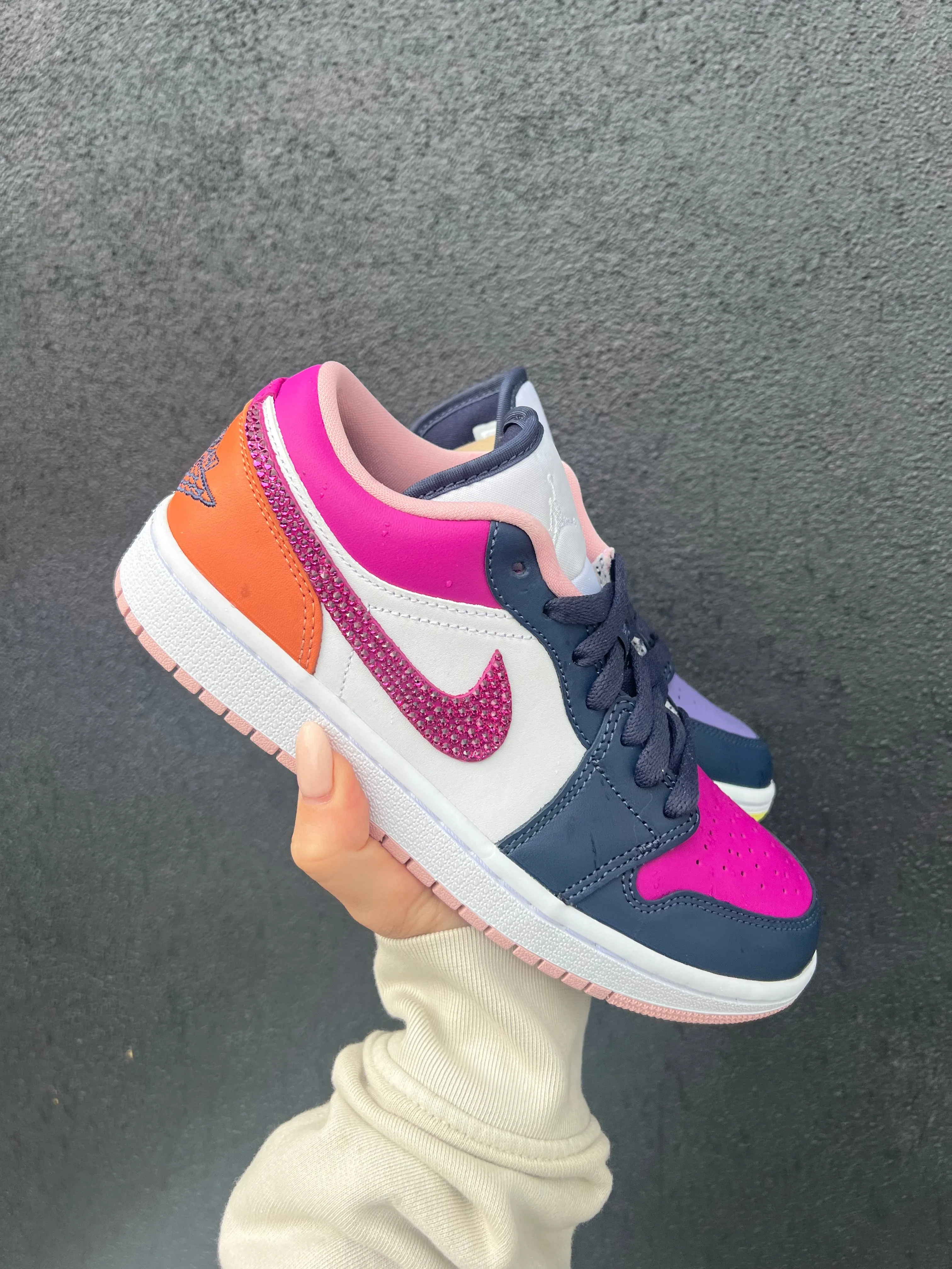 RARE Mismatch Swarovski Womens Air Jordan Retro 1 Low Shoes Adidas Predator Indoor Soccer Shoes