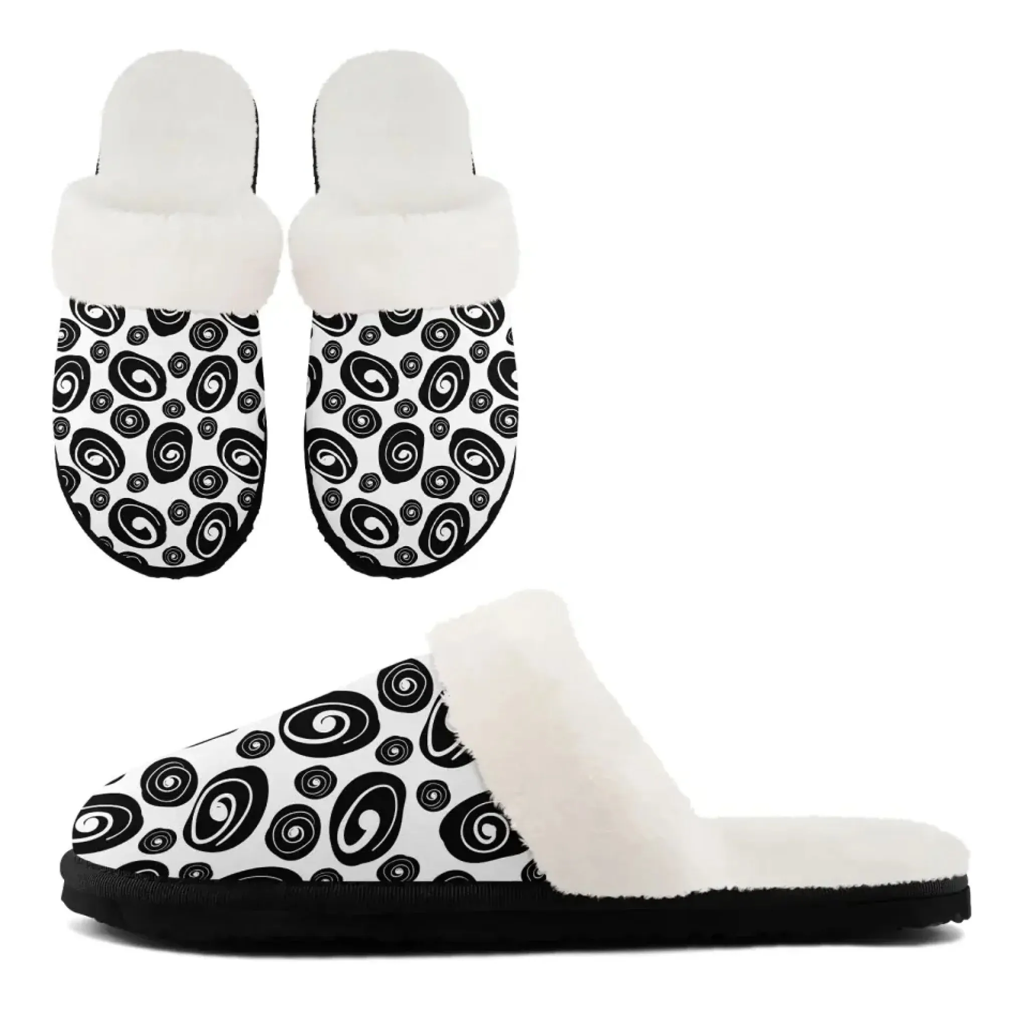 Recovery Plush Slippers with Zen Swirl Print - Post-Yoga/Meditation Style FN089-25028172 Slippers Childrens