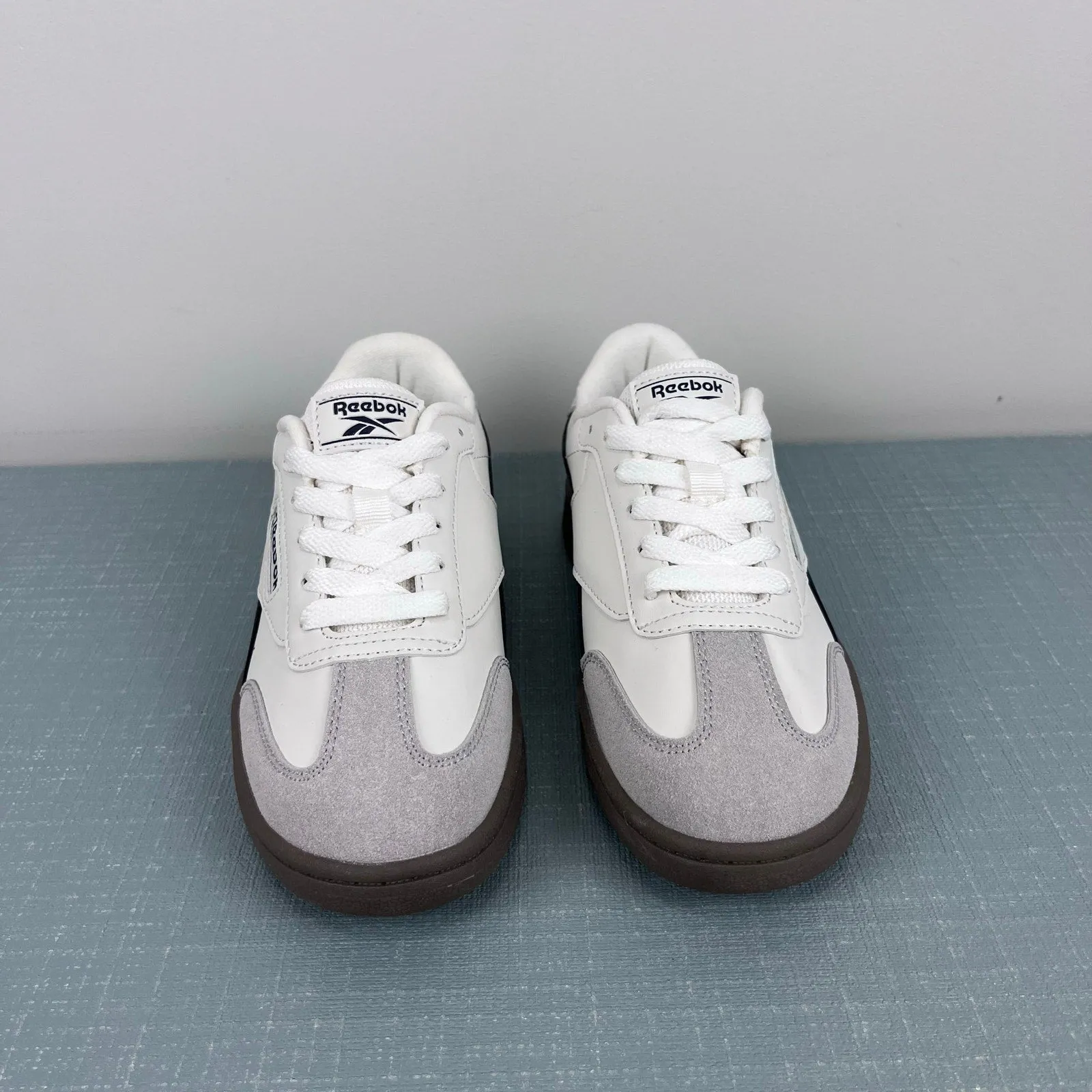 Cloudnova Sneakers Reebok Kids Forte Lounger Sneakers White Navy Gray 2 NWOT