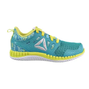 Reebok Zprint 3D MTL Little Kids (PS) Shoes Teal/Blue/Yellow/Silver Good Running Shoes For Weak Ankles