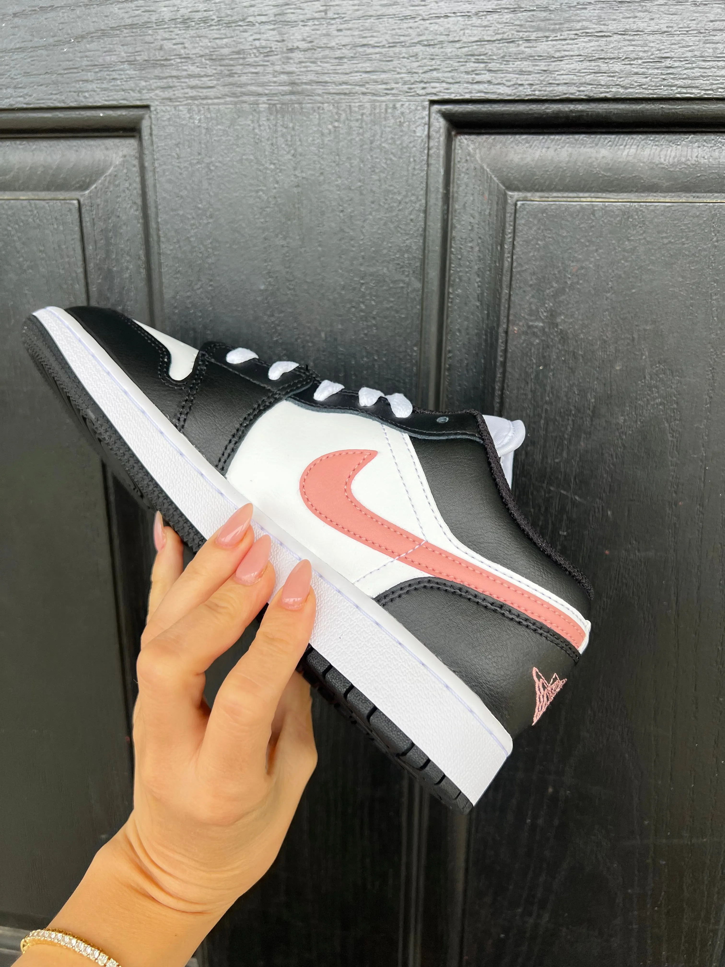 Adidas Disc Golf Shoes Black White Blush Swarovski Womens Air Jordan 1 Low Shoes