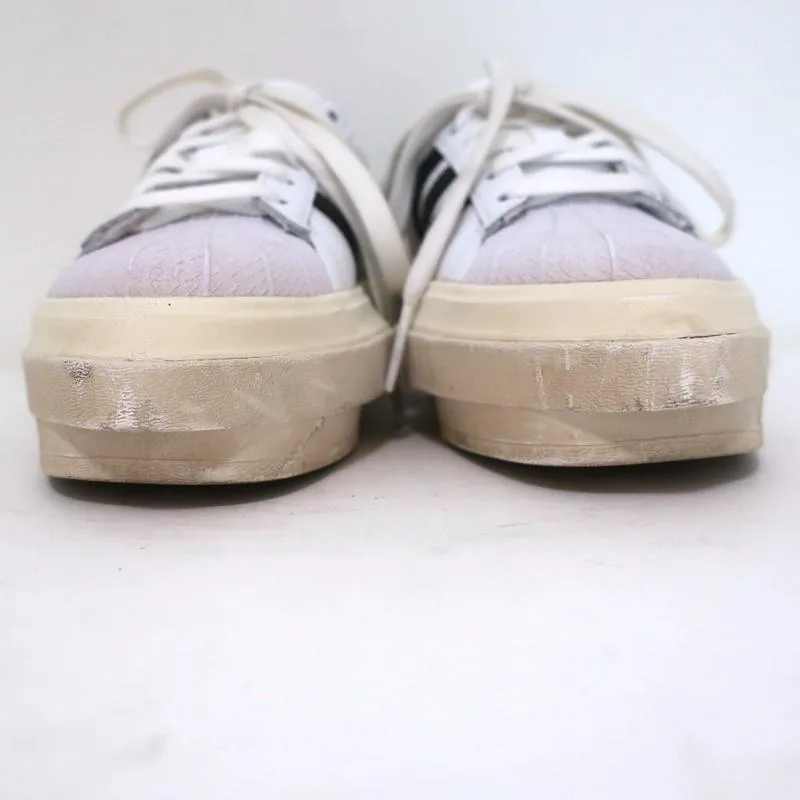 Adidas Platform Sneakers White Leather Size 6 Adidas Iridescent Shoes