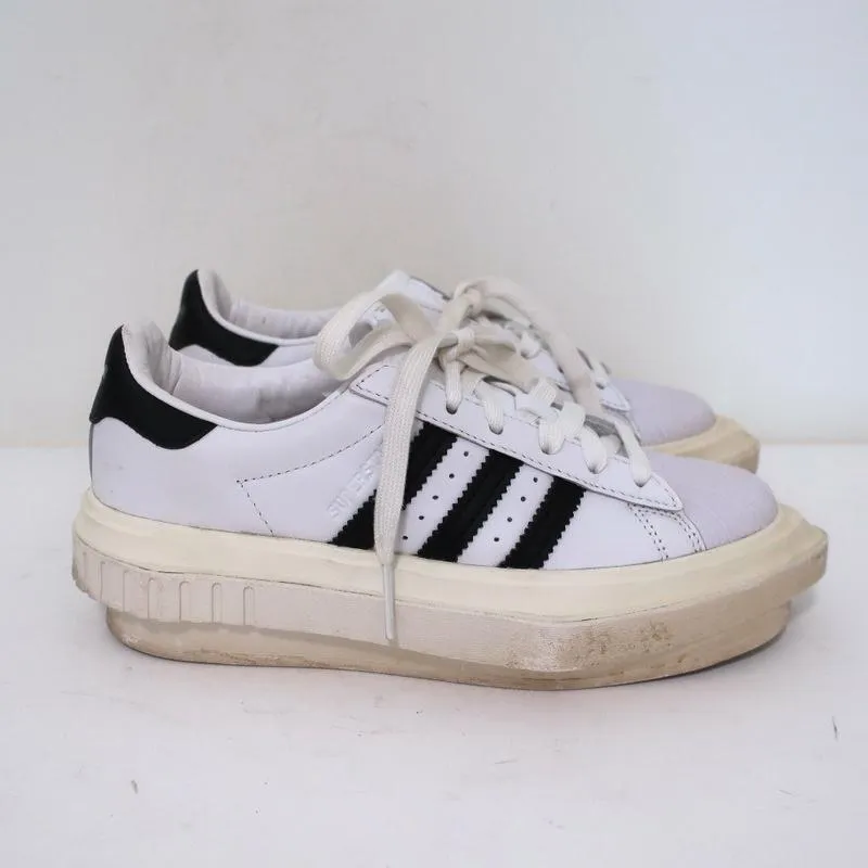 Adidas Platform Sneakers White Leather Size 6 Adidas Shoes Mexico