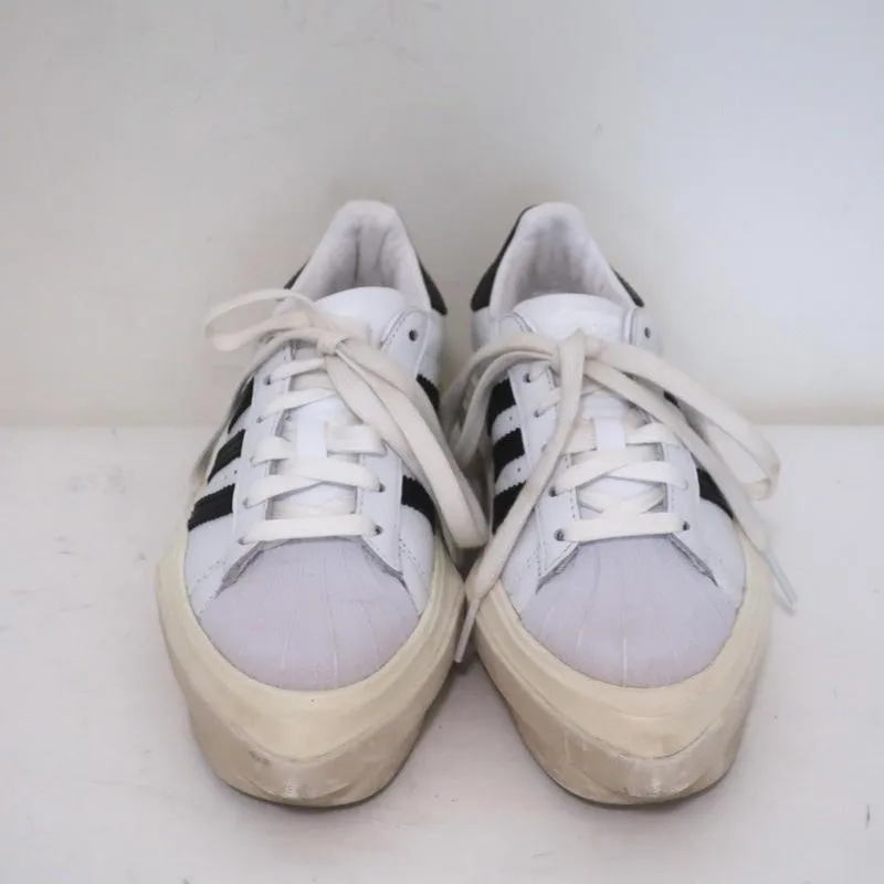 Weight Training Shoes Adidas Adidas Platform Sneakers White Leather Size 6
