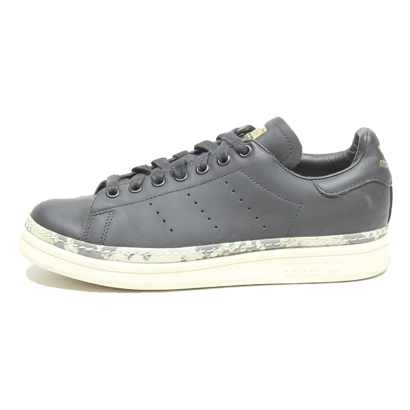 ADIDAS Stan Smith Mens Leather Trainers Black UK 5 Comfortable Casual Fashion Adidas Crazyflight Mid Volleyball Shoe