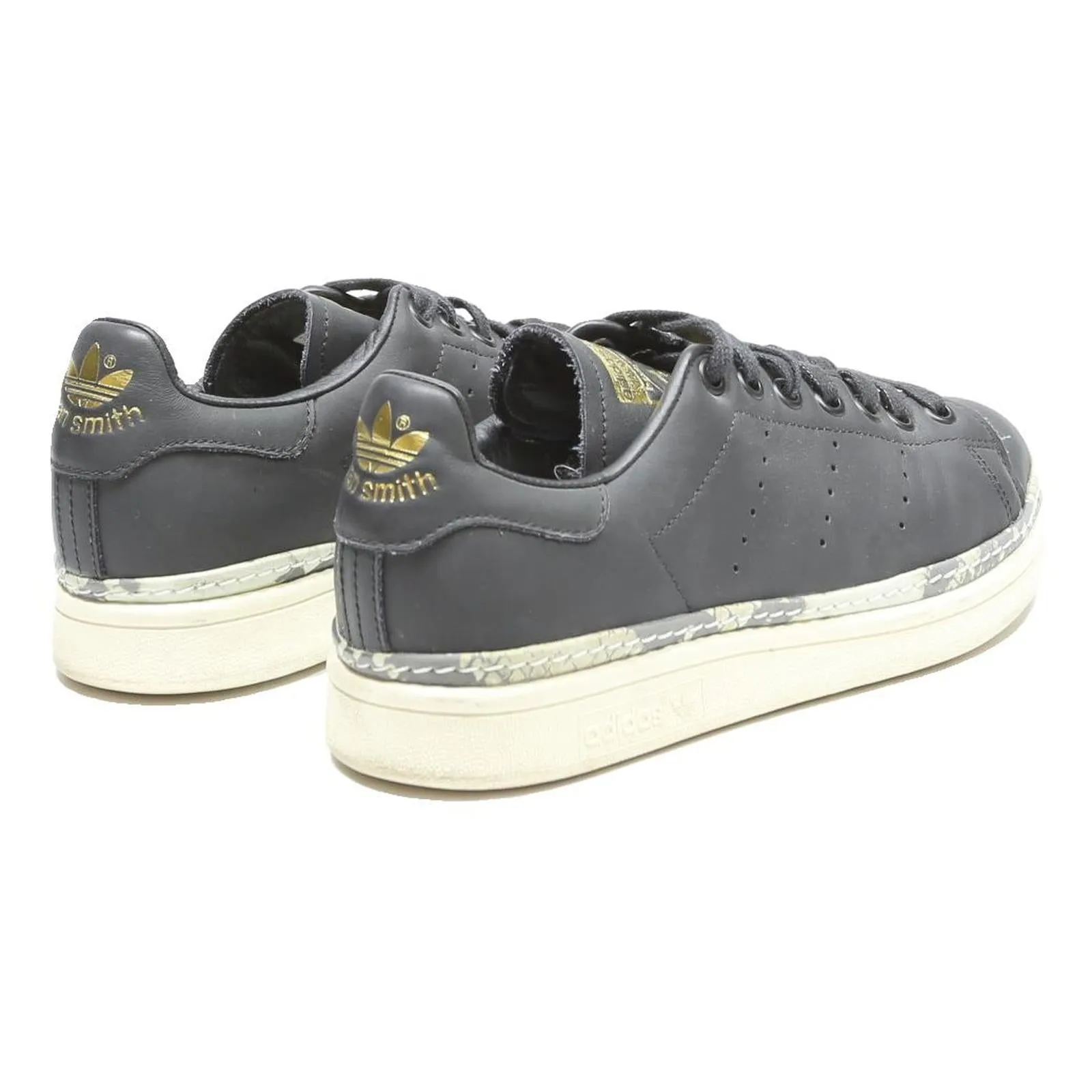 Adidas Snakeskin Shoes ADIDAS Stan Smith Mens Leather Trainers Black UK 5 Comfortable Casual Fashion