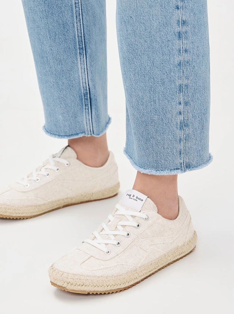 Saint Laurent Espadrilles Leather Retro Espadrille beige