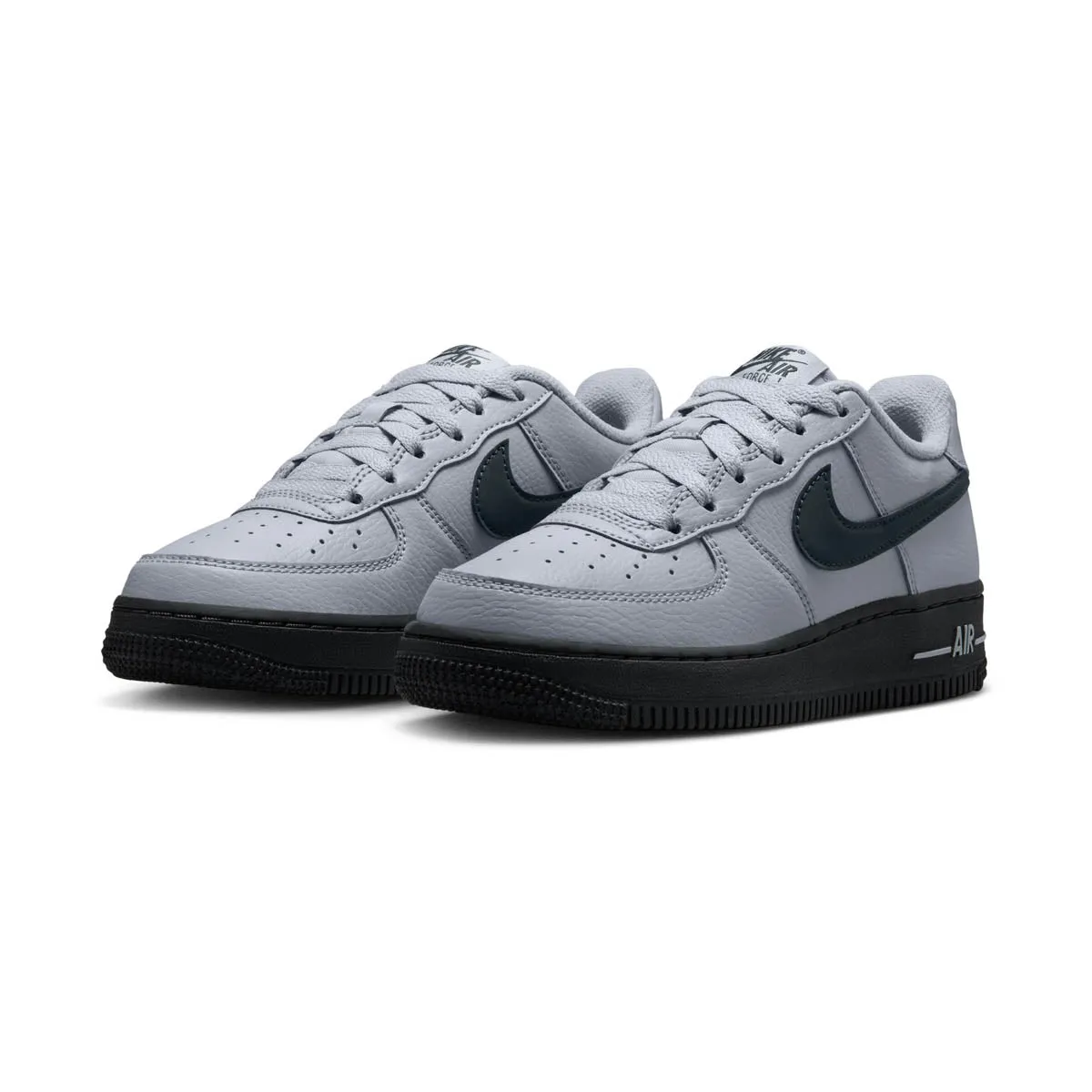 Nike Air Force 1 'Wolf Grey Dark Smoke' Big Kids' Shoes Width Asics Running Shoes