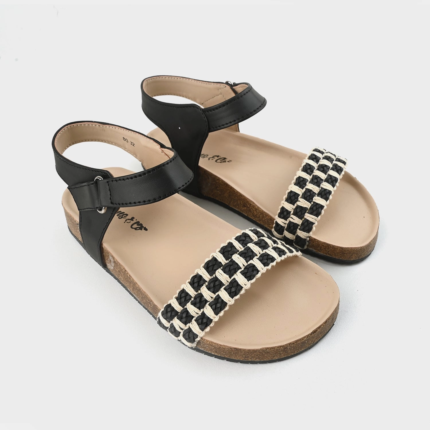 Teen Girls Sandal 80-32-BLACK Walking Shoes For Winter