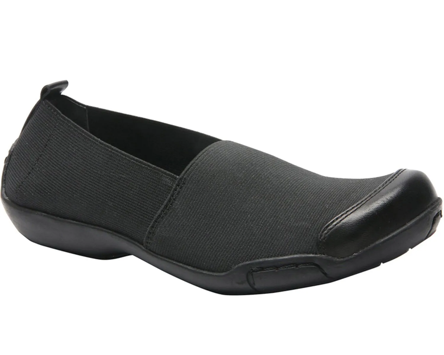 Pronation Running Shoe Ros Hommerson Caruso Women's Slip-on In Black Stretch