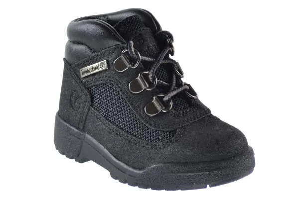 Timberland Baby Toddlers Waterproof Scuffproof Field Boots Black Hiking Shoes For Angels Landing