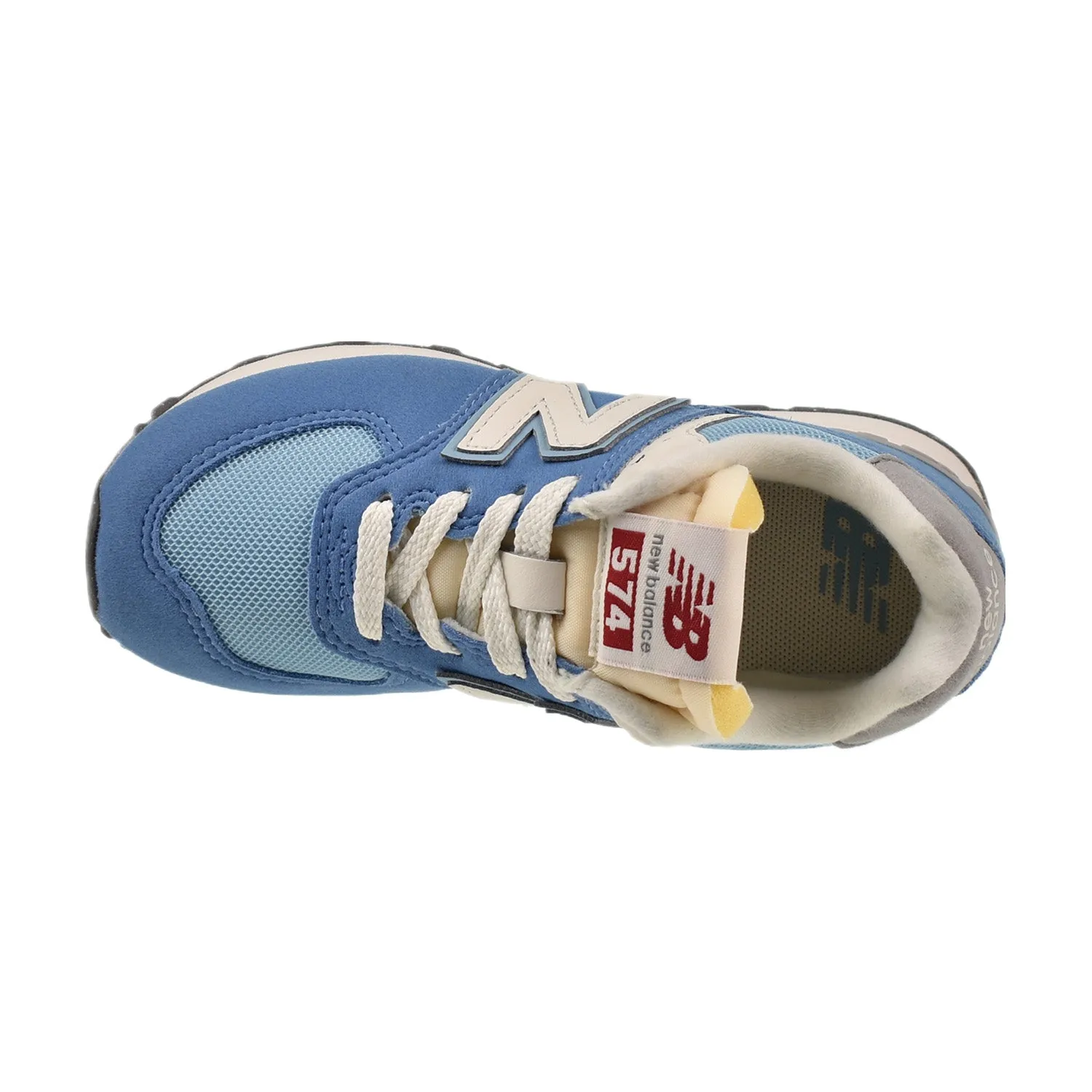 Shoes For Running In New Balance 574 Little Kids' Shoes Blue-White