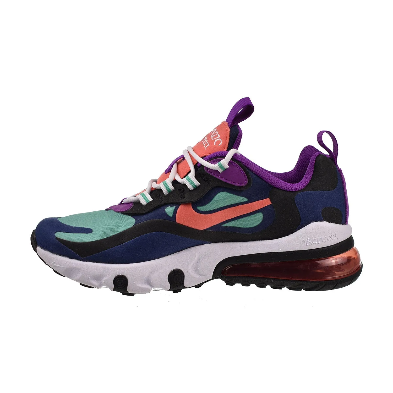 Nike Air Max 270 React (GS) Big Kids' Shoes React Blue Void-Magic Ember Energen Lux Running Shoes