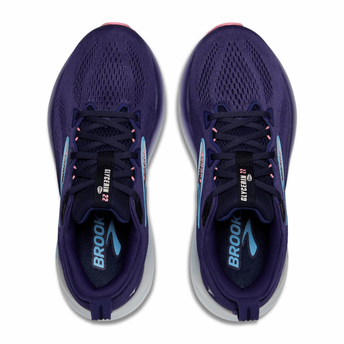 Brooks Women's Glycerine 22 Blue Ribbon/Peacoat/Dianthus Gel Kayano 28 Running Shoes