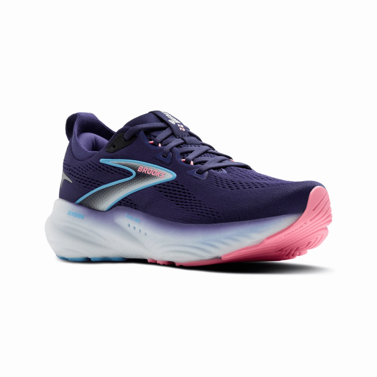 Long Distance Running Shoes Brooks Women's Glycerine 22 Blue Ribbon/Peacoat/Dianthus