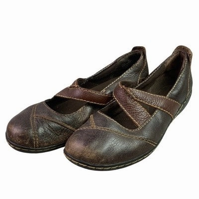 Blazer Mid '77 Se 101 Casual Shoes Clarks Shoes Womens 8M Brown Leather Slip On Strappy Loafers