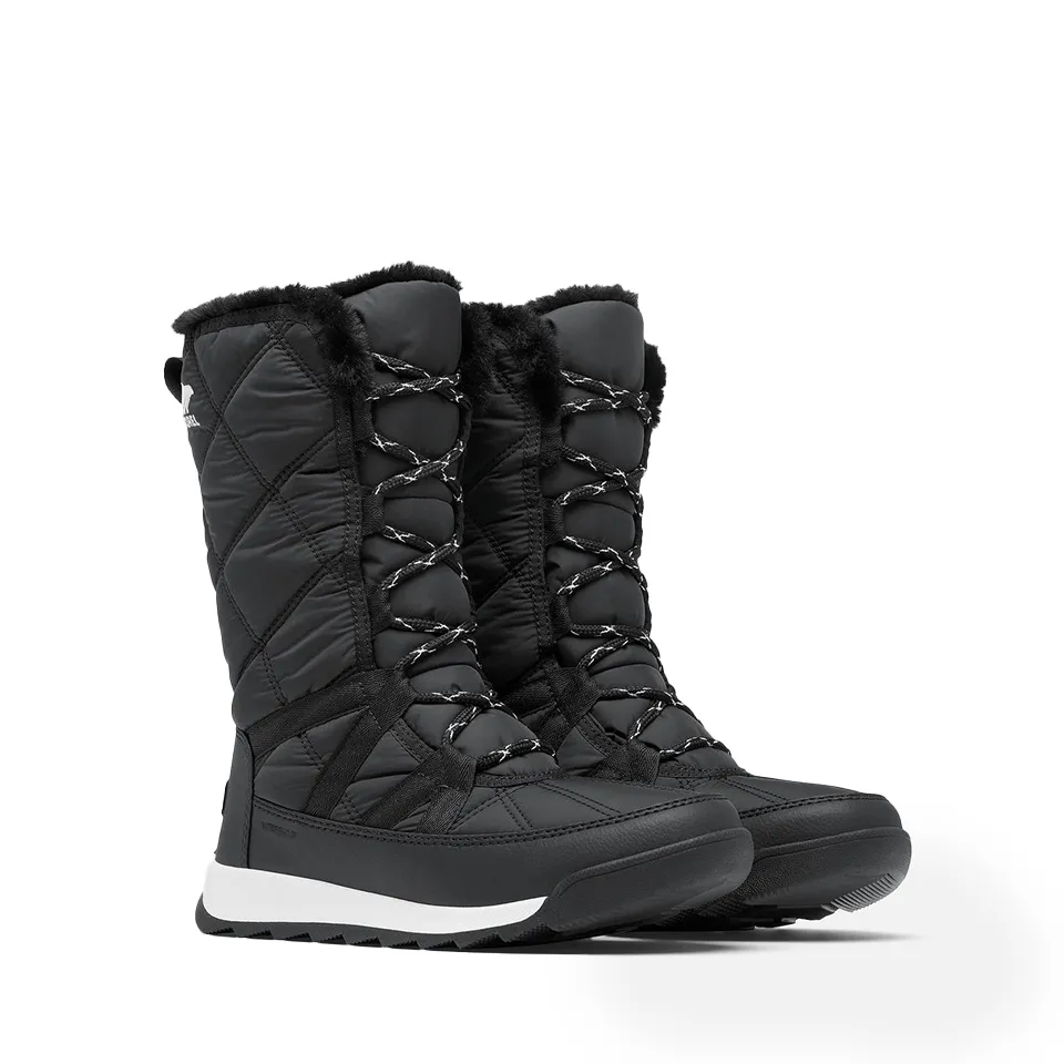 Sorel Women's Whitney II Plus Tall Waterproof Lace Boot | Black / Sea Salt Waterproof Ankle Shoes