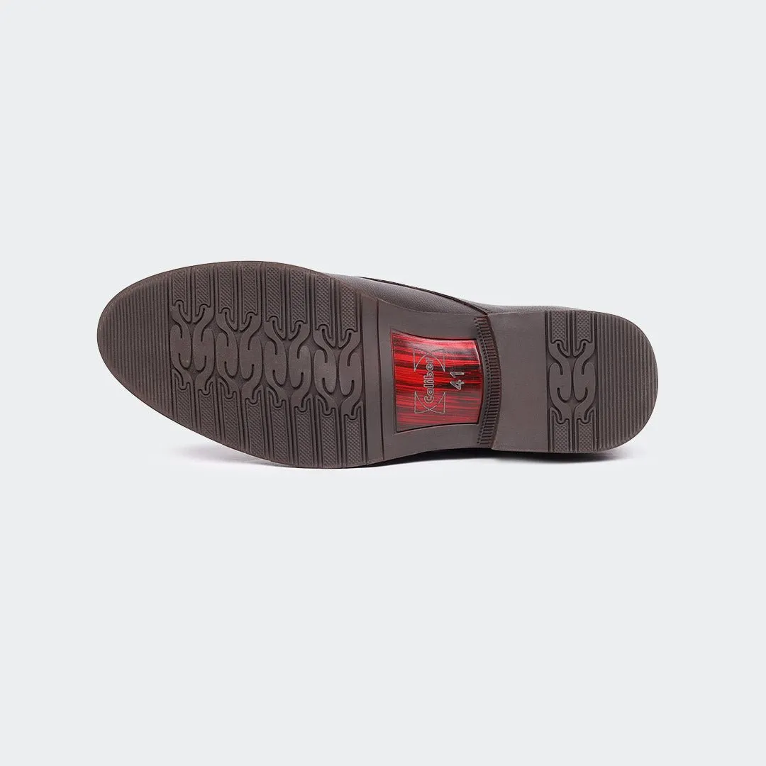 Caliber Shoes Coffee Lace Up Formal Shoes For Men (CLAUDE Y542G) Best Hiking Casual Shoes