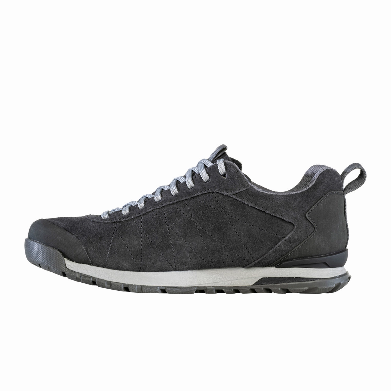 Oboz Bozeman Low Leather Lace Up Trail Shoe (Men) - Black Sea Hiking Shoes Orlando