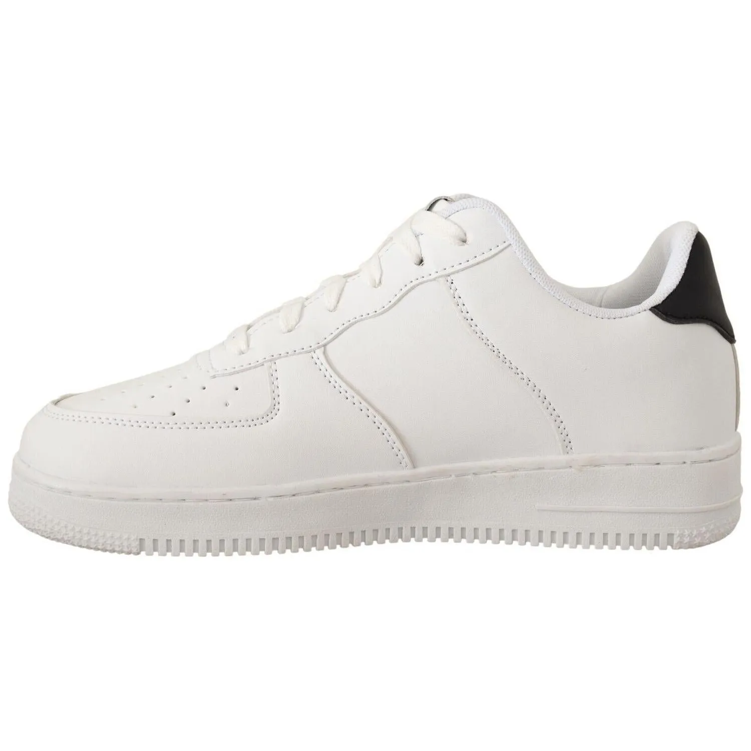 Casual Shoes Go With Khakis SIGNS White Leather Perforated Lace Up Sneakers Casual Men Shoes