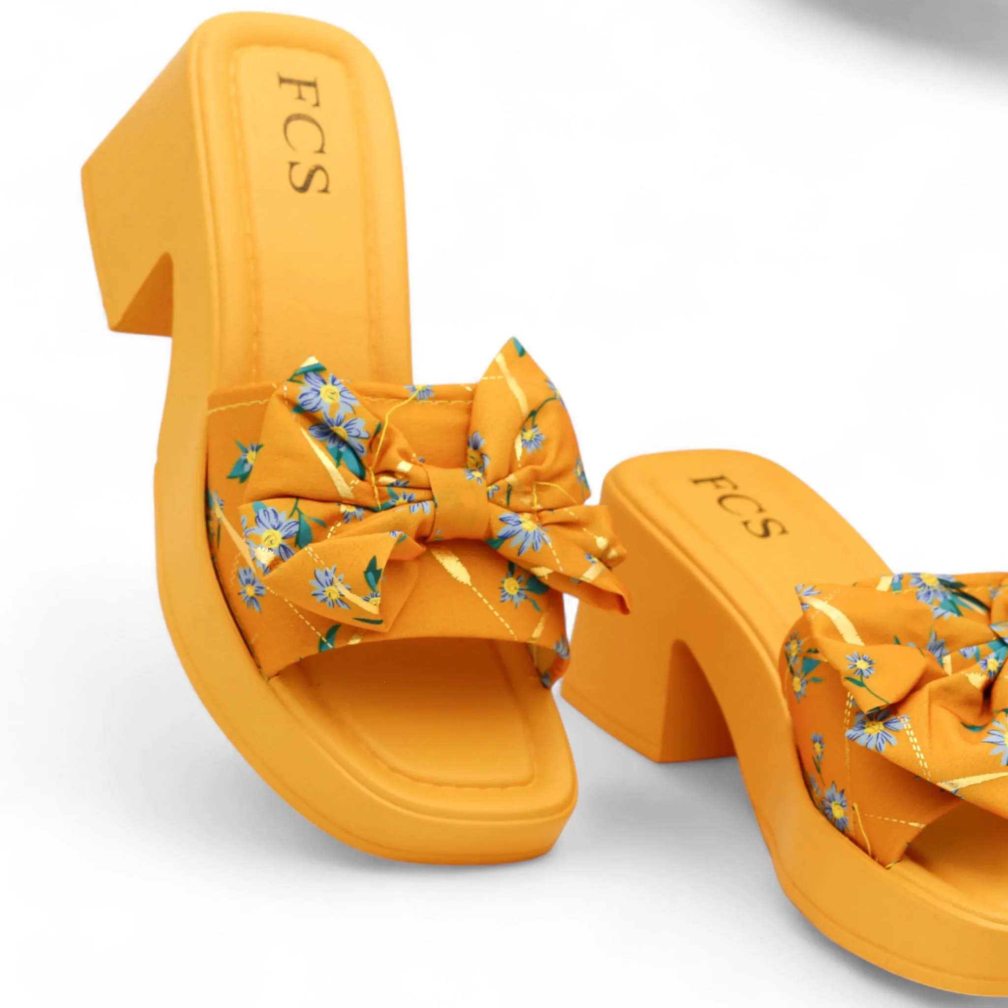 Silk block heel Waterproof Nubuck Shoes