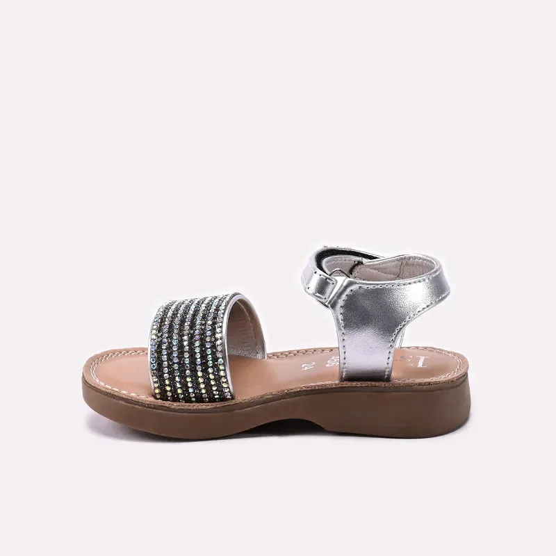 Flat Shoes Silver Casual Sandal 0720808