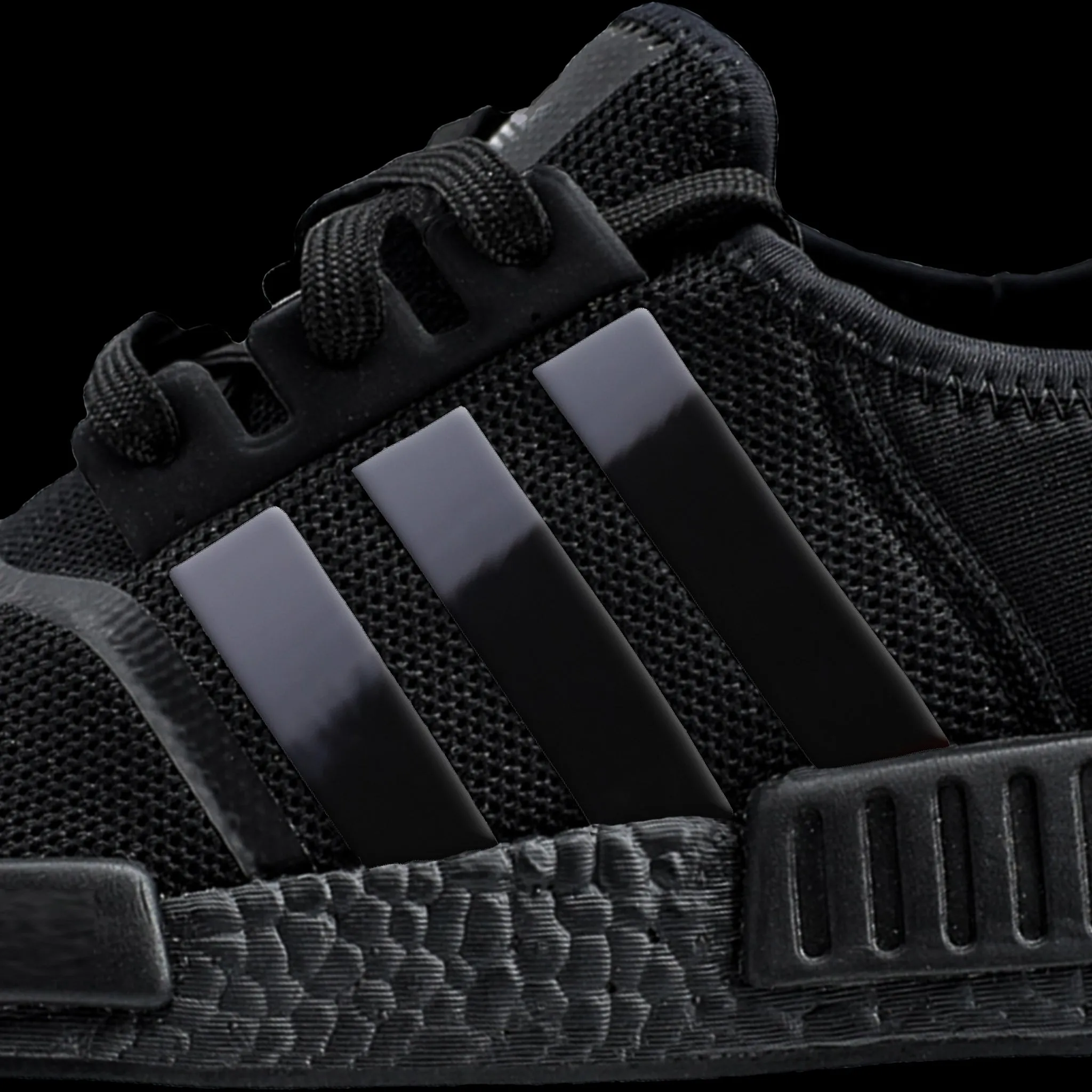 Black 3M Reflective Stripes for NMD Adidas Gravel Cycling Shoes