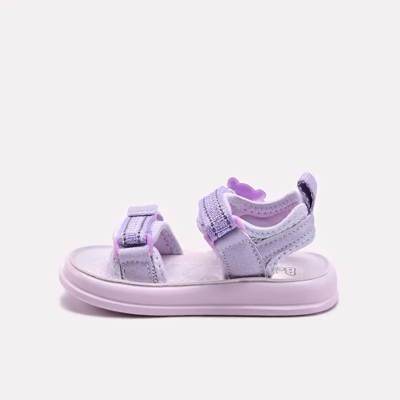 Flat Shoes With Square Toe Purple Casual Sandal 0721074