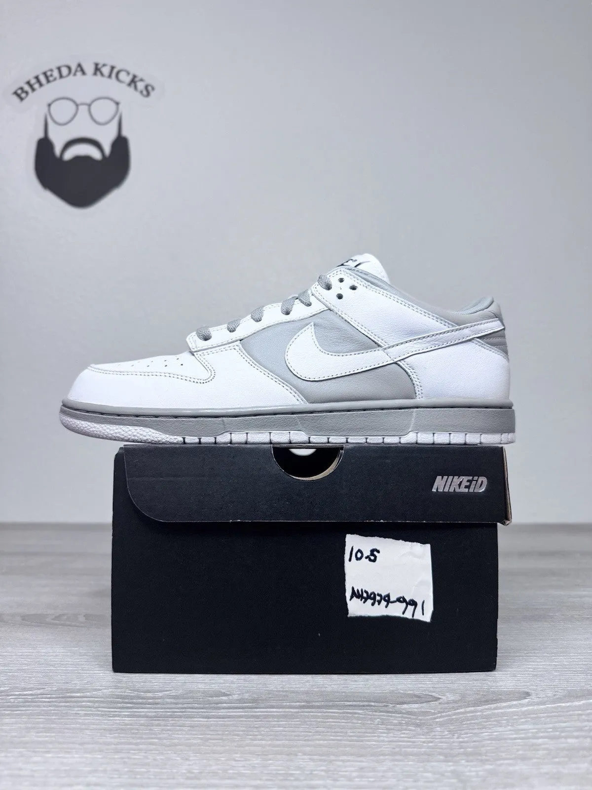 Size 10.5 - Nike Dunk Low By You Nike ID White Grey Dunk AH7979-992 Best Asics Shoes For Running And Walking